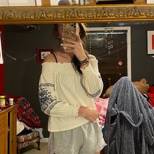 american eagle off the shoulder